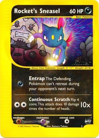 Rocket's Sneasel (5) (Winner) [Best of Promos] - The Mythic Store | 24h Order Processing
