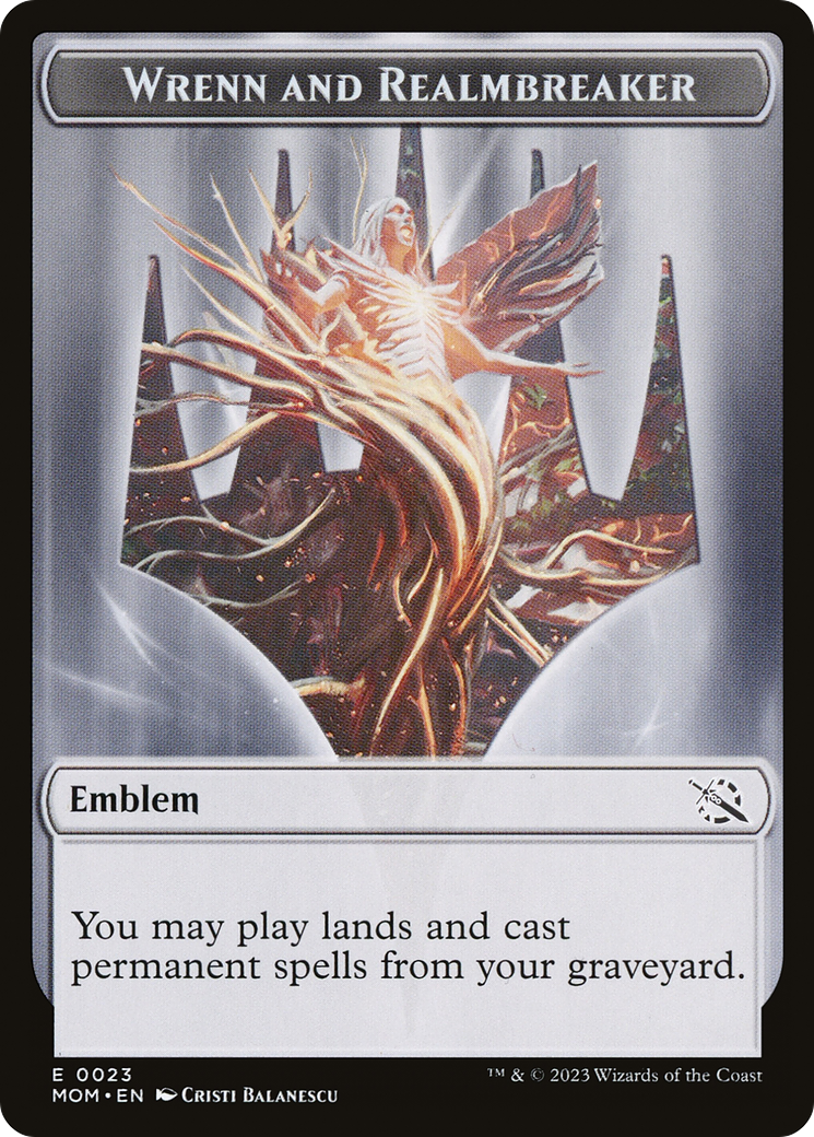 Warrior // Wrenn and Realmbreaker Emblem Double-Sided Token [March of the Machine Tokens] - The Mythic Store | 24h Order Processing