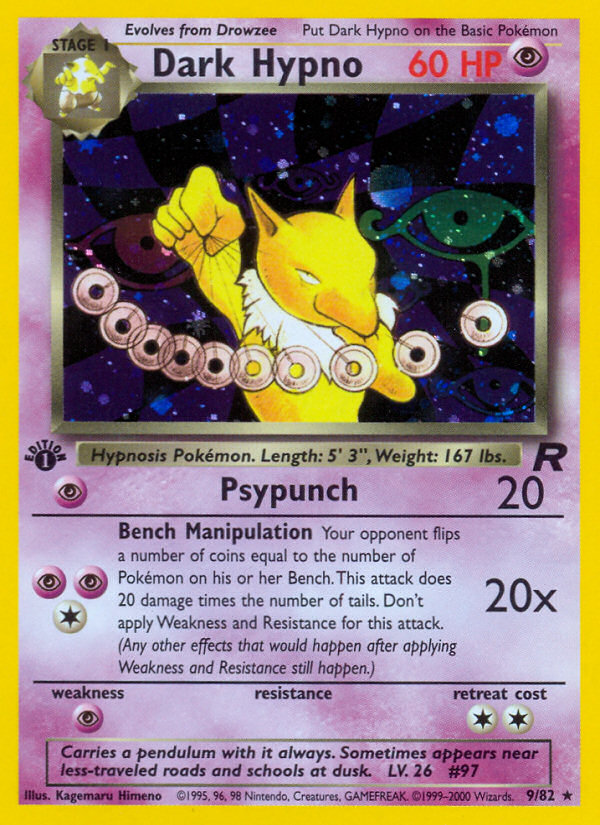 Dark Hypno (9/82) [Team Rocket 1st Edition] - The Mythic Store | 24h Order Processing