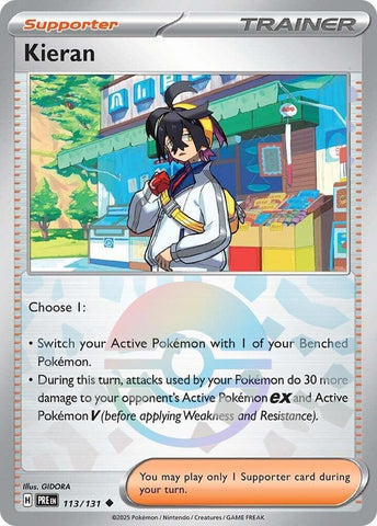 Kieran (113/131) (Poke Ball Pattern) [Scarlet & Violet: Prismatic Evolutions] - The Mythic Store | 24h Order Processing