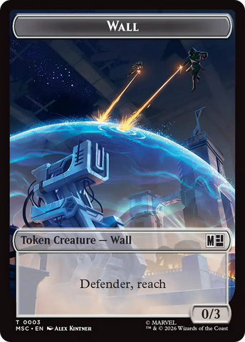 Wall (003) // Merfolk (006) Double-Sided Token [Marvel Super Heroes Commander Tokens] - The Mythic Store | 24h Order Processing
