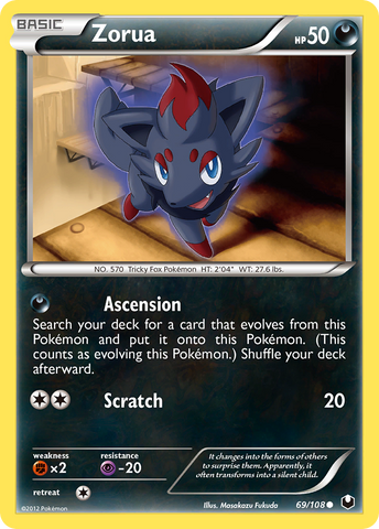 Zorua (69/108) [Black & White: Dark Explorers] - The Mythic Store | 24h Order Processing