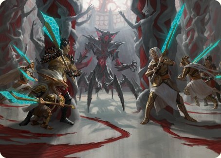 Goldwardens' Gambit Art Card [Phyrexia: All Will Be One Art Series] - The Mythic Store | 24h Order Processing