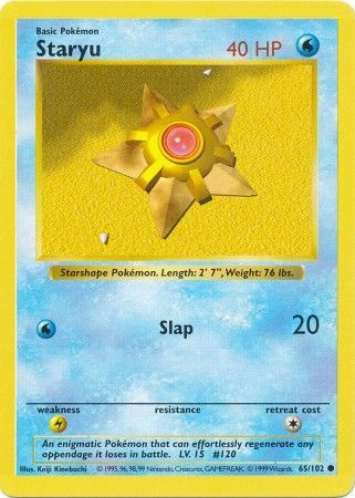 Staryu (65/102) [Base Set Shadowless Unlimited] - The Mythic Store | 24h Order Processing
