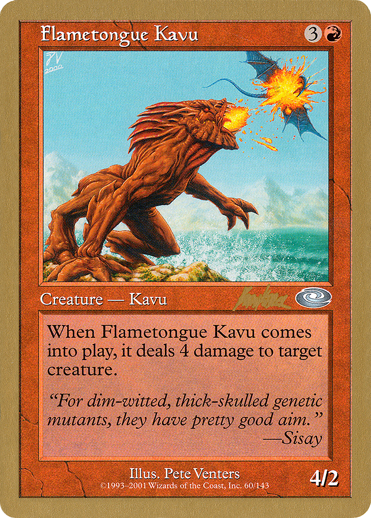 Flametongue Kavu (Brian Kibler) [World Championship Decks 2002] - The Mythic Store | 24h Order Processing