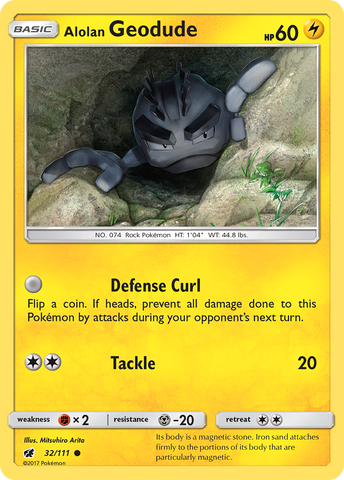 Alolan Geodude (32/111) [Sun & Moon: Crimson Invasion] - The Mythic Store | 24h Order Processing
