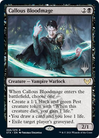 Callous Bloodmage (Promo Pack) [Strixhaven: School of Mages Promos] - The Mythic Store | 24h Order Processing