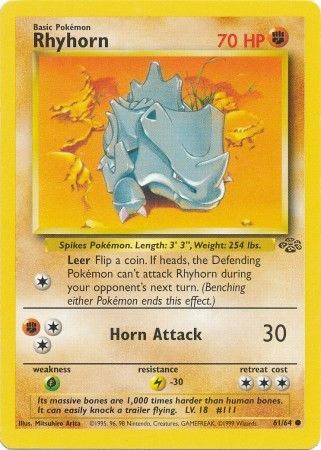 Rhyhorn (61/64) [Jungle Unlimited] - The Mythic Store | 24h Order Processing