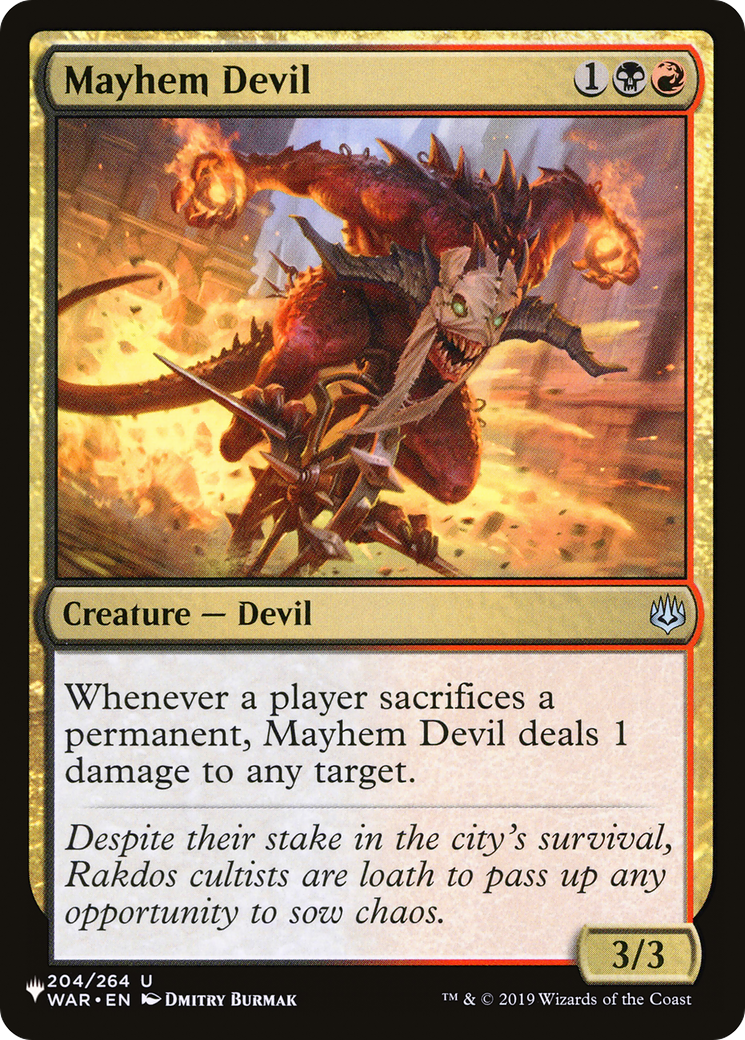 Mayhem Devil [The List] - The Mythic Store | 24h Order Processing