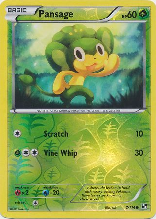 Pansage (7/114) (Energy Holo) [Black & White: Base Set] - The Mythic Store | 24h Order Processing