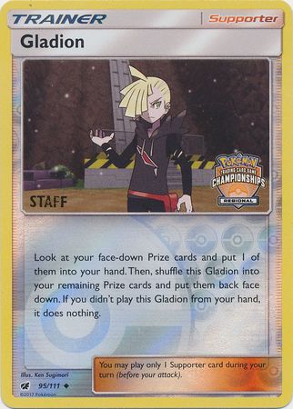 Gladion (95/111) (Regional Championship Promo Staff) [Sun & Moon: Crimson Invasion] - The Mythic Store | 24h Order Processing