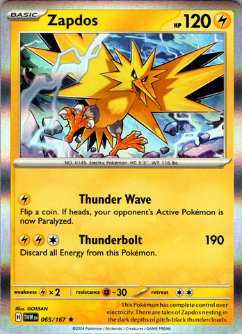 Zapdos (065/167) [Scarlet & Violet: Twilight Masquerade] - The Mythic Store | 24h Order Processing