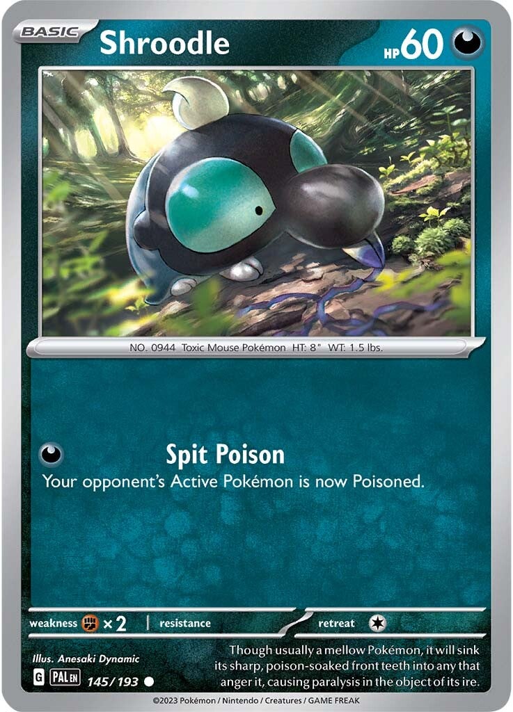Shroodle (145/193) [Scarlet & Violet: Paldea Evolved] - The Mythic Store | 24h Order Processing