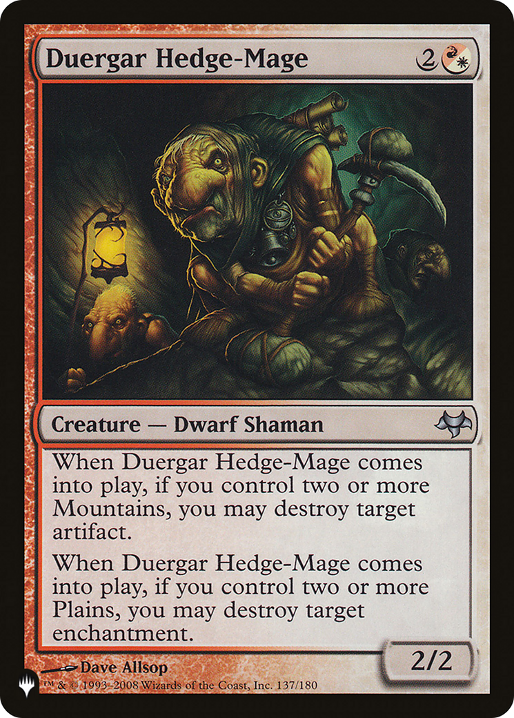 Duergar Hedge-Mage [The List Reprints] - The Mythic Store | 24h Order Processing