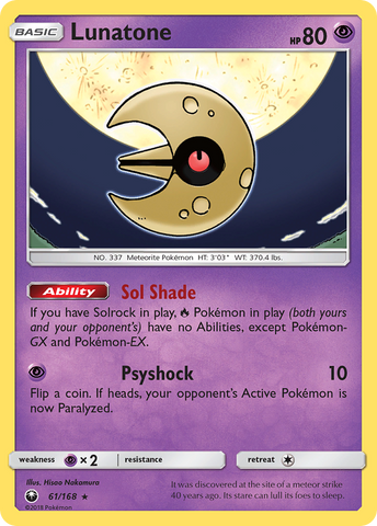 Lunatone (61/168) [Sun & Moon: Celestial Storm] - The Mythic Store | 24h Order Processing