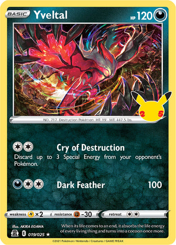 Yveltal (019/025) [Celebrations: 25th Anniversary] - The Mythic Store | 24h Order Processing
