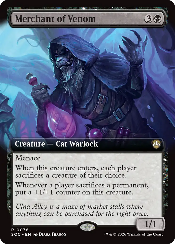 Merchant of Venom (Extended Art) [Secrets of Strixhaven Commander] - The Mythic Store | 24h Order Processing