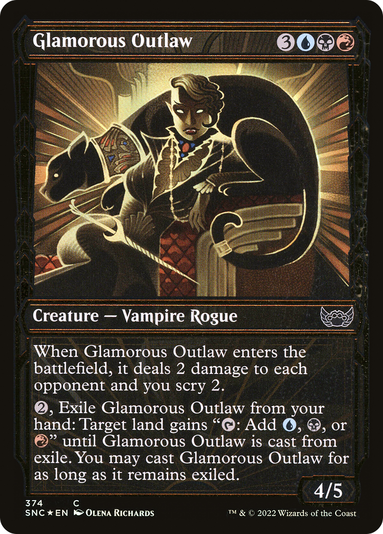 Glamorous Outlaw (Showcase Golden Age Gilded Foil) [Streets of New Capenna] - The Mythic Store | 24h Order Processing