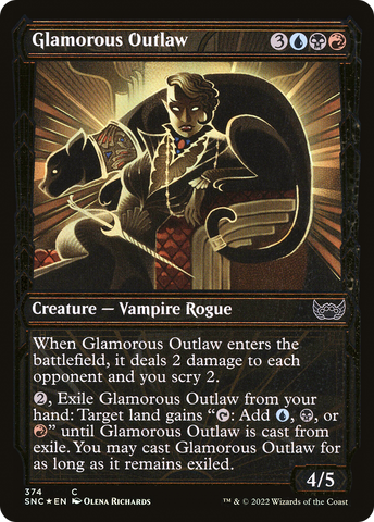 Glamorous Outlaw (Showcase Golden Age Gilded Foil) [Streets of New Capenna] - The Mythic Store | 24h Order Processing