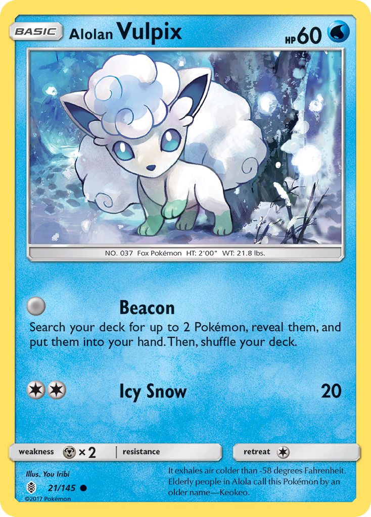 Alolan Vulpix (21/145) [Sun & Moon: Guardians Rising] - The Mythic Store | 24h Order Processing