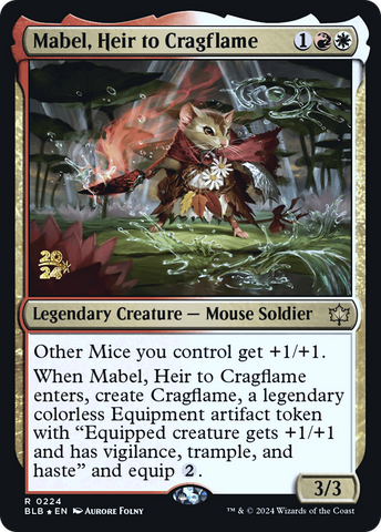 Mabel, Heir to Cragflame [Bloomburrow Prerelease Promos] - The Mythic Store | 24h Order Processing