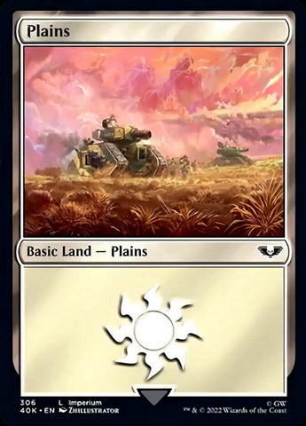 Plains (306) (Surge Foil) [Warhammer 40,000] - The Mythic Store | 24h Order Processing