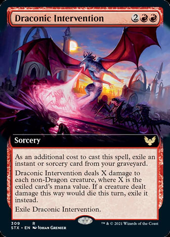 Draconic Intervention (Extended Art) [Strixhaven: School of Mages] - The Mythic Store | 24h Order Processing