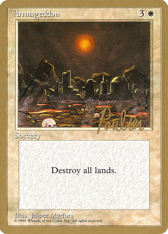 Armageddon (Preston Poulter) [Pro Tour Collector Set] - The Mythic Store | 24h Order Processing