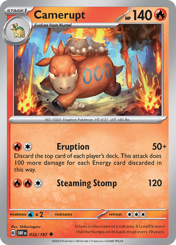 Camerupt (032/197) [Scarlet & Violet: Obsidian Flames] - The Mythic Store | 24h Order Processing