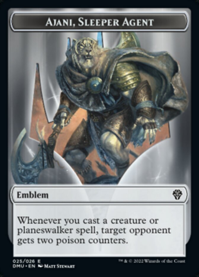 Soldier // Ajani, Sleeper Agent Emblem Double-Sided Token [Dominaria United Tokens] - The Mythic Store | 24h Order Processing