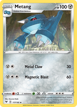Metang (117/185) [Sword & Shield: Vivid Voltage] - The Mythic Store | 24h Order Processing