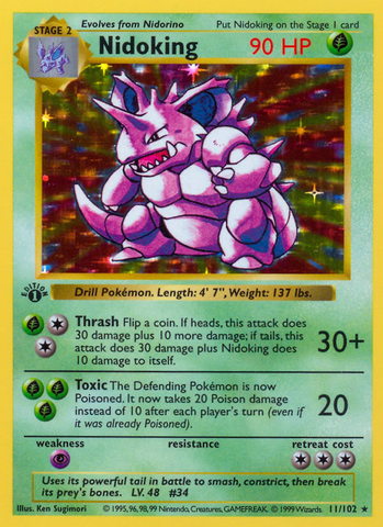 Nidoking (11/102) (Shadowless) [Base Set 1st Edition] - The Mythic Store | 24h Order Processing
