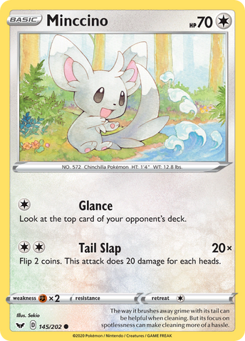Minccino (145/202) [Sword & Shield: Base Set] - The Mythic Store | 24h Order Processing