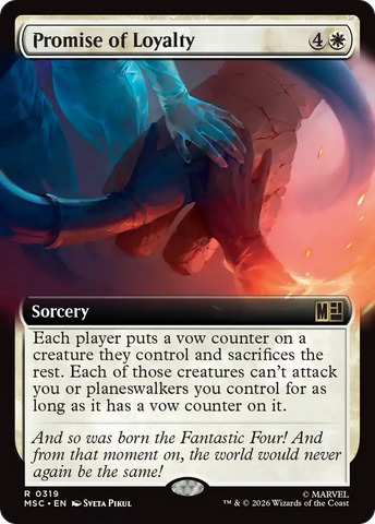 Promise of Loyalty (Extended Art) [Marvel Super Heroes Commander] - The Mythic Store | 24h Order Processing