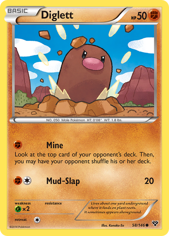 Diglett (58/146) [XY: Base Set] - The Mythic Store | 24h Order Processing