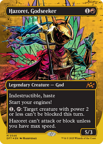 Hazoret, Godseeker (Borderless) (First-Place Foil) [Aetherdrift] - The Mythic Store | 24h Order Processing