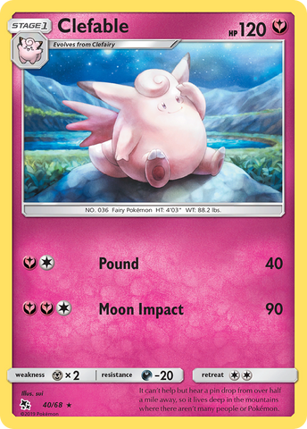 Clefable (40/68) [Sun & Moon: Hidden Fates] - The Mythic Store | 24h Order Processing