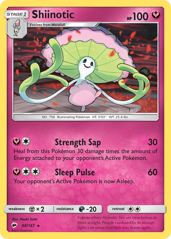 Shiinotic (98/147) [Sun & Moon: Burning Shadows] - The Mythic Store | 24h Order Processing