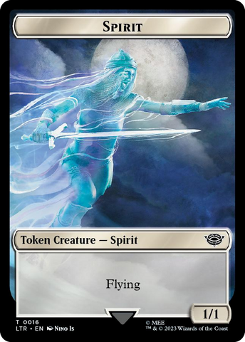 Spirit // Food (0022) Double-Sided Token (Surge Foil) [The Lord of the Rings: Tales of Middle-Earth Tokens] - The Mythic Store | 24h Order Processing