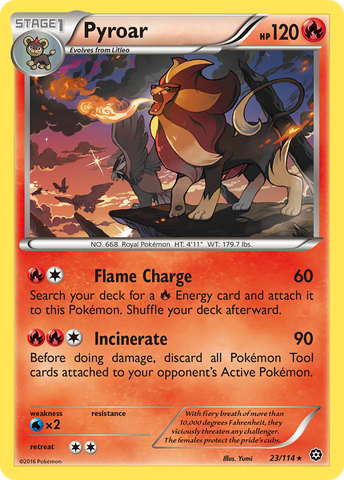 Pyroar (23/114) [XY: Steam Siege] - The Mythic Store | 24h Order Processing