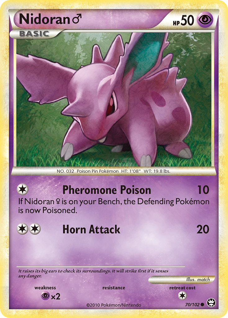Nidoran (70/102) (Male) [HeartGold & SoulSilver: Triumphant] - The Mythic Store | 24h Order Processing