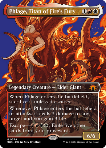 Phlage, Titan of Fire's Fury (Borderless) [Modern Horizons 3] - The Mythic Store | 24h Order Processing