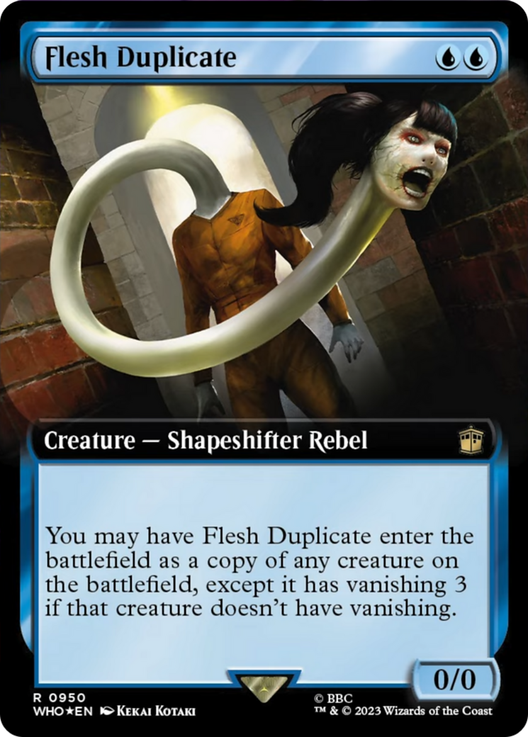 Flesh Duplicate (Extended Art) (Surge Foil) [Doctor Who] - The Mythic Store | 24h Order Processing