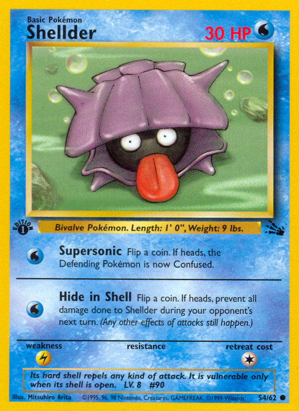 Shellder (54/62) [Fossil 1st Edition] - The Mythic Store | 24h Order Processing