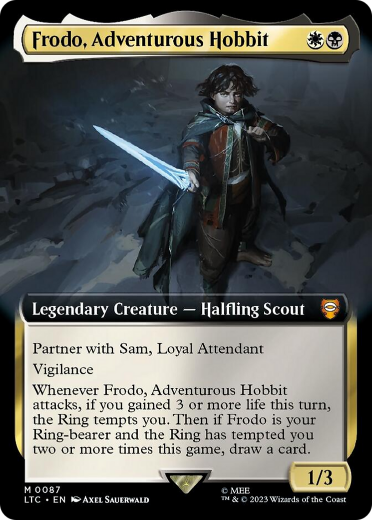 Frodo, Adventurous Hobbit (Extended Art) [The Lord of the Rings: Tales of Middle-Earth Commander] - The Mythic Store | 24h Order Processing