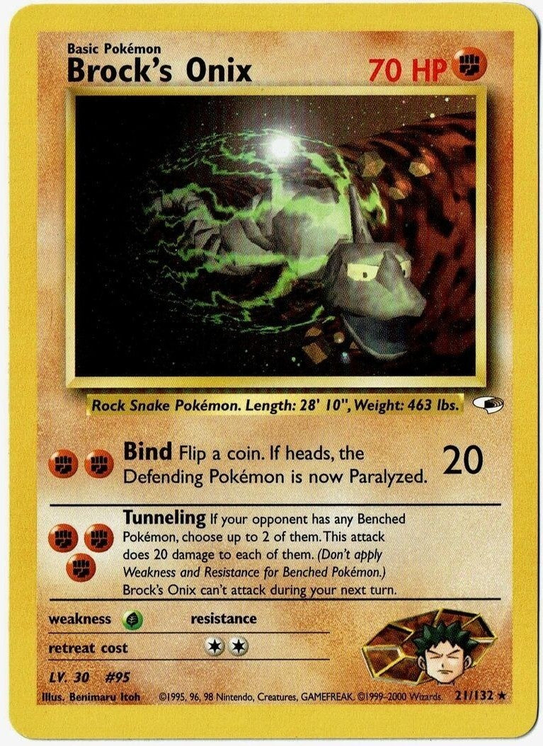 Brock's Onix (21/132) [Gym Heroes Unlimited] - The Mythic Store | 24h Order Processing