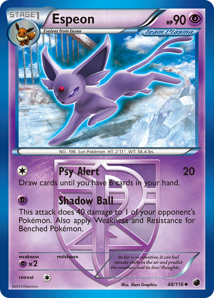 Espeon (48/116) [Black & White: Plasma Freeze] - The Mythic Store | 24h Order Processing