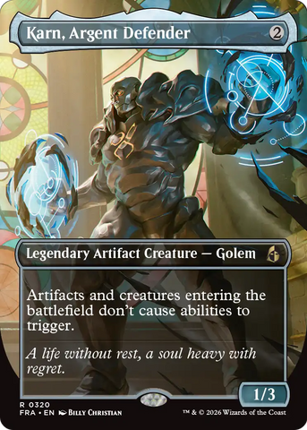 Karn, Argent Defender (Borderless) [Reality Fracture] - The Mythic Store | 24h Order Processing