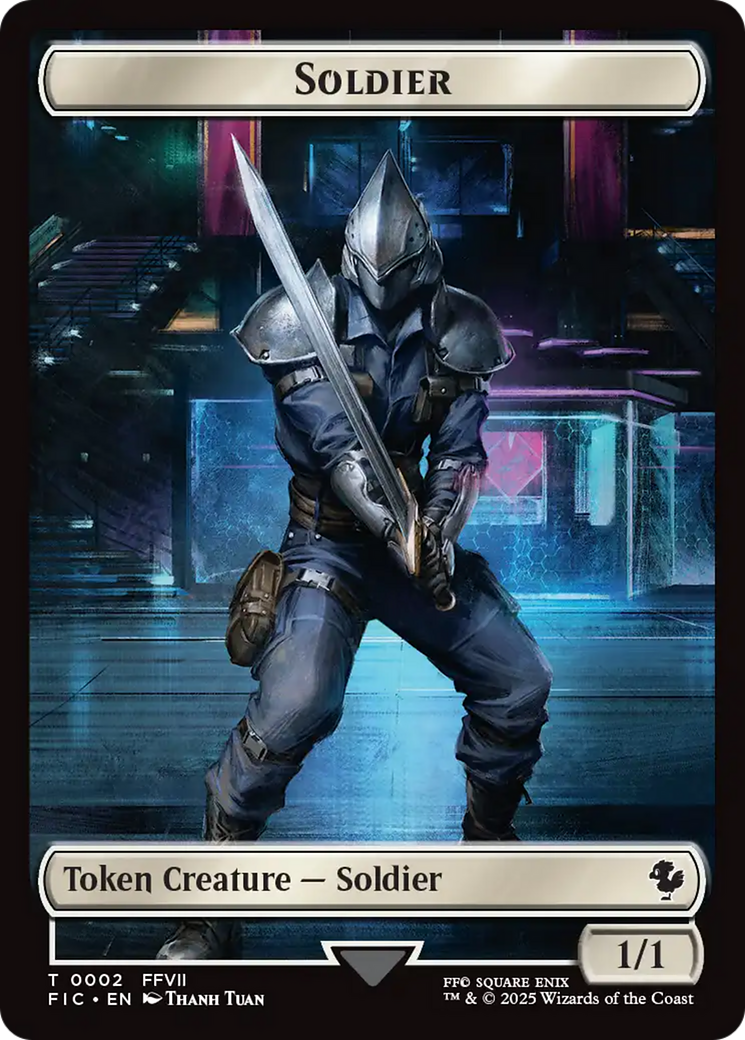 Soldier // Rebel Double-Sided Token [FINAL FANTASY Commander Tokens] - The Mythic Store | 24h Order Processing