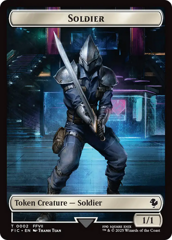 Soldier // Rebel Double-Sided Token [FINAL FANTASY Commander Tokens] - The Mythic Store | 24h Order Processing
